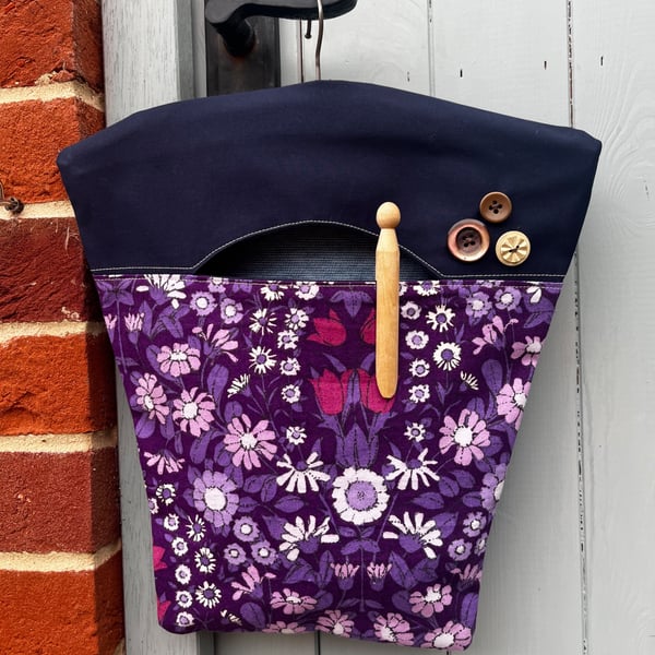 Vintage Daisy Chain Cotton Peg Bag