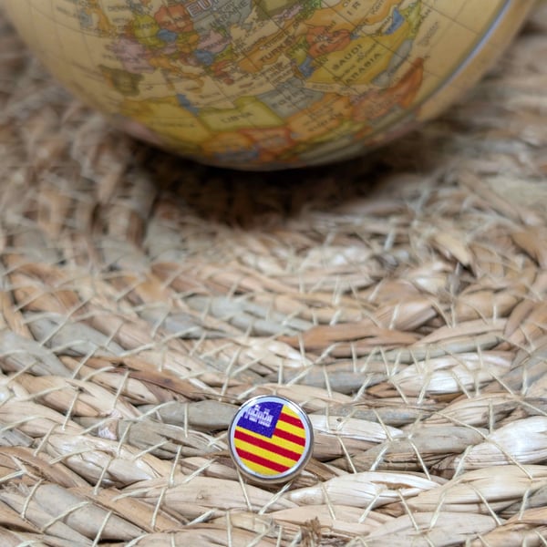 Balearic Islands Flag Map Pin – Spanish Travel Map Push Pin for Wooden Maps, Pin