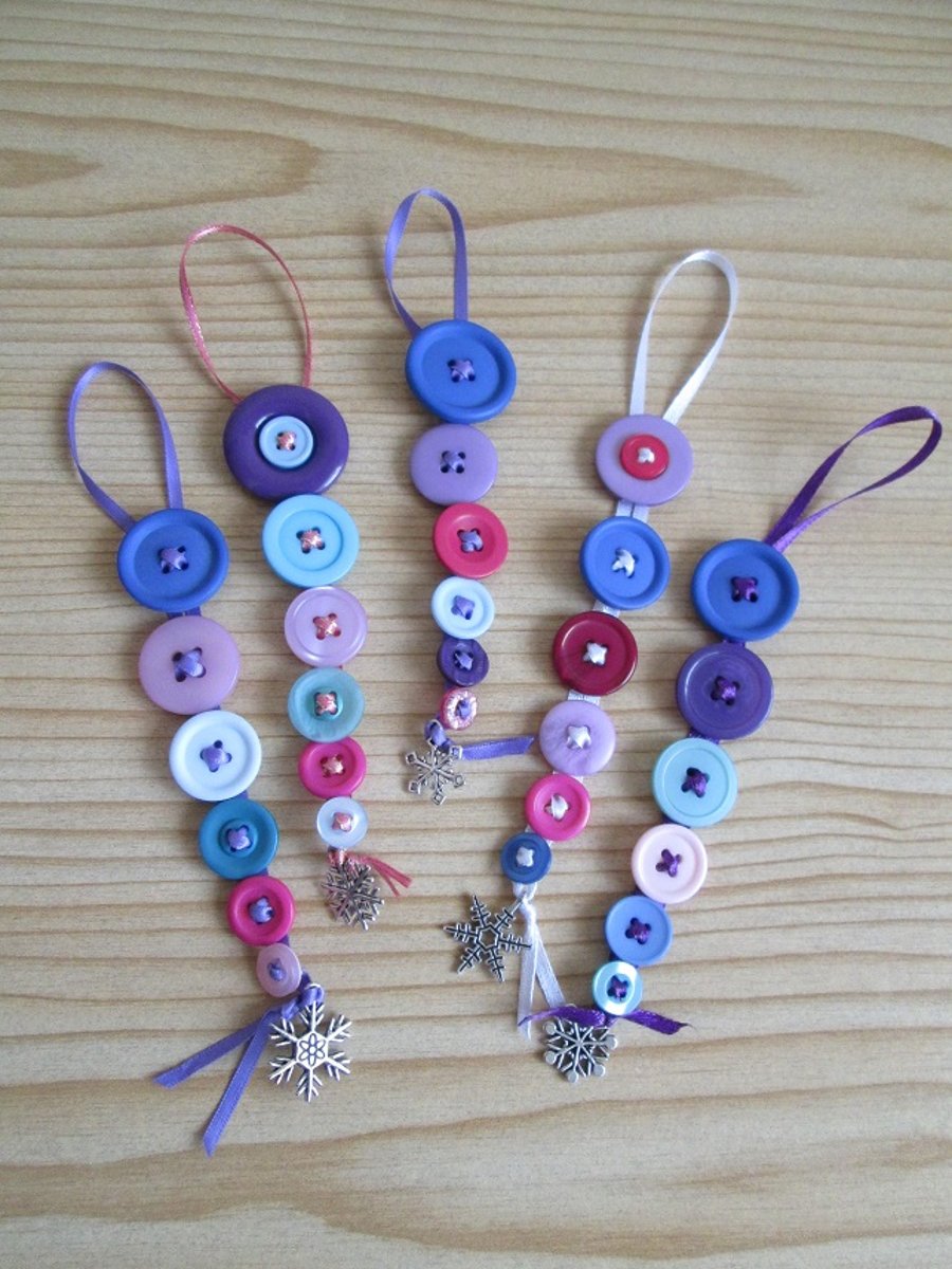 'Frosty' Button Dangles