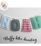 Personalised  Boys Custom Made Name Bunting Puffy letters 