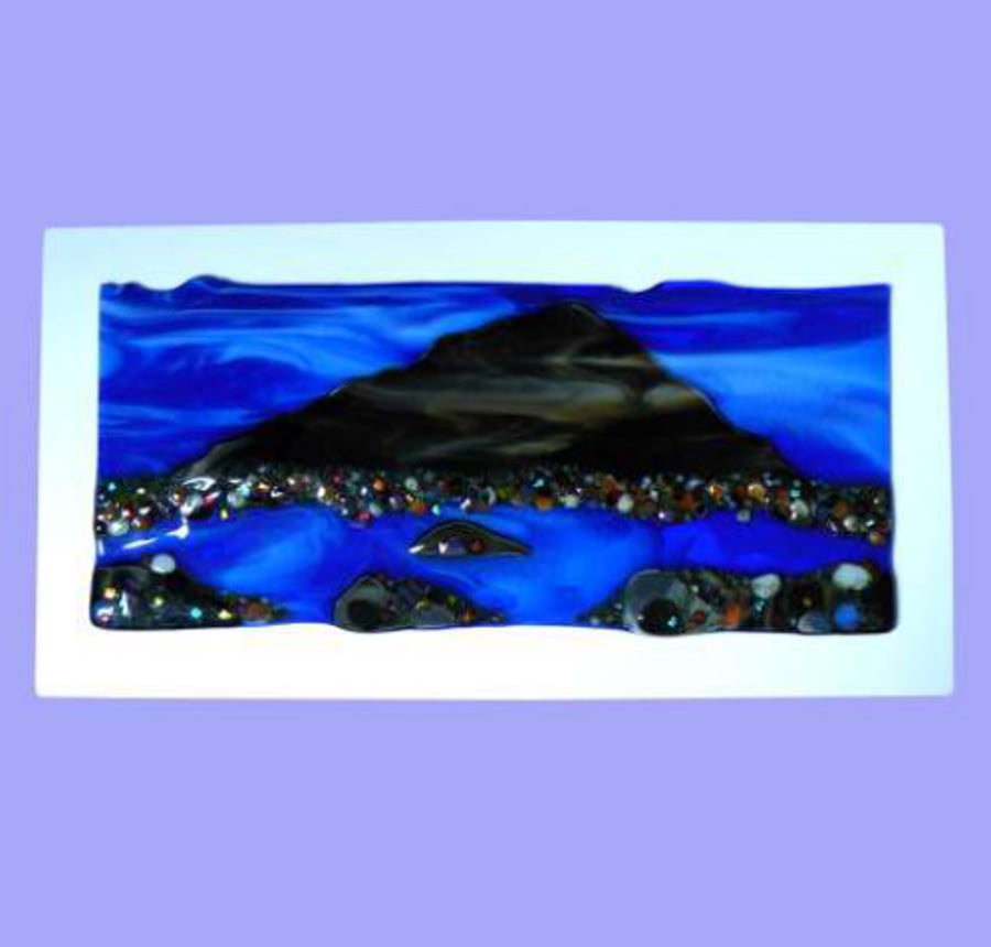 Handmade Fused Glass 'Ben Etive' Picture