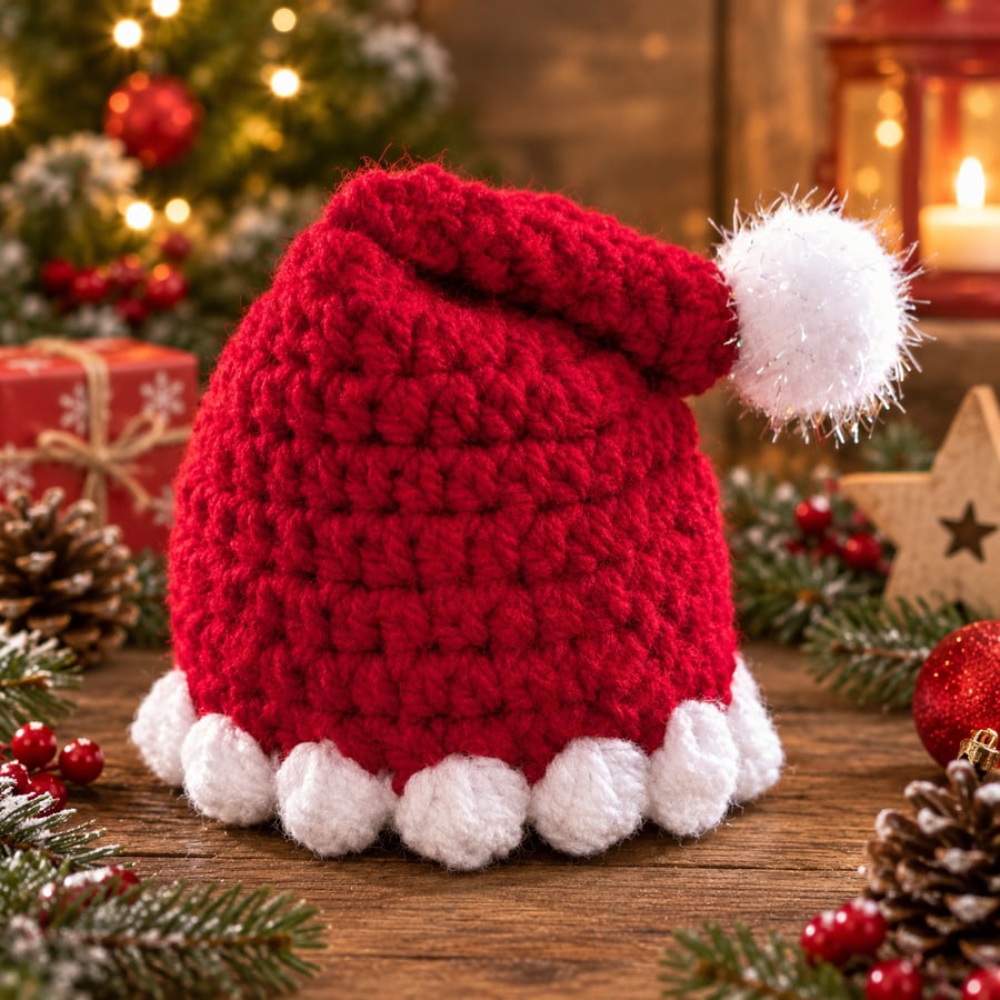 Chocolate orange Santa hat cover