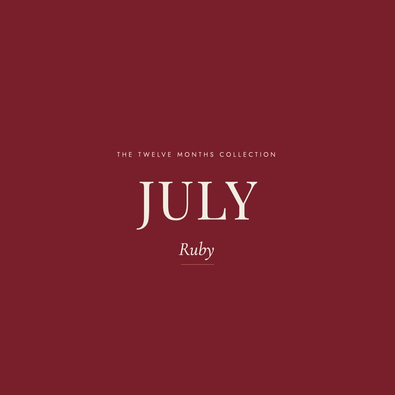 July Birthstone Ring - Hammered Silver & Ruby - Handmade in England