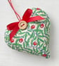 BRIGHT BERRIES CHRISTMAS HEART DECORATION - Image 1