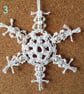 Beaded snowflake Christmas tree decoration - Image 4