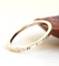 Lines textured square silver stacking ring - Image 1