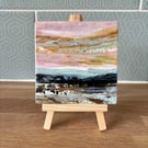'End of the Day Serenity' Ceramic Tile with Wooden Easel