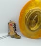 Cowgirl boot pendant necklace - Image 5