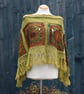 Green and Autumn Colours Crochet Poncho - Design A452