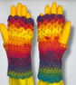 Crocheted Fingerless Dragon Scale Gloves - Image 4