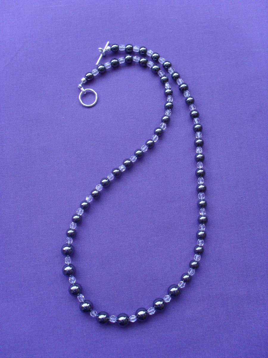 Haematite and Glass Bead Necklace