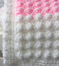 Crochet baby blanket, pink and white blanket, gift for Christening, baby shower - Image 10