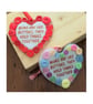 Handmade Fused Glass Mums Are Like Buttons Hanging Heart Picture Decoration - Image 1