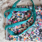 Handmade tote bag "day of the dead cat"