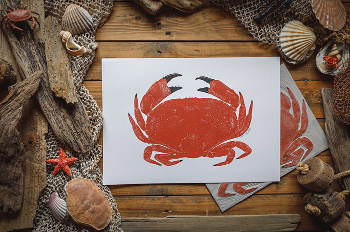 Coastal Lino Prints