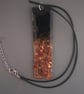 Copper Pendant Necklace Handmade Large Black and Copper Pendant