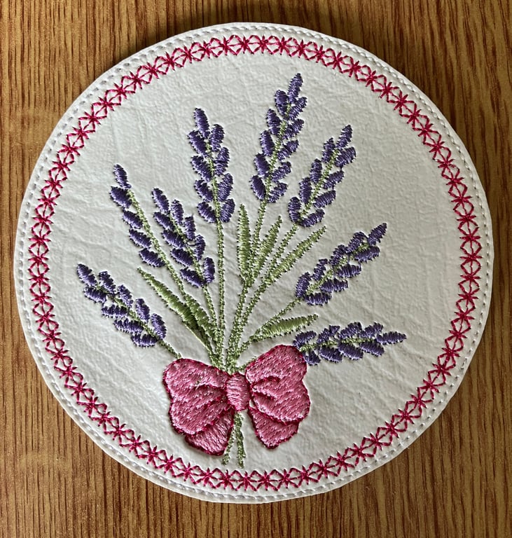 1301. Lilac bouquet coaster.