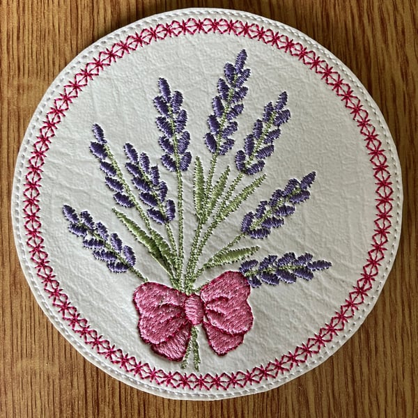 1301. Lilac bouquet coaster.