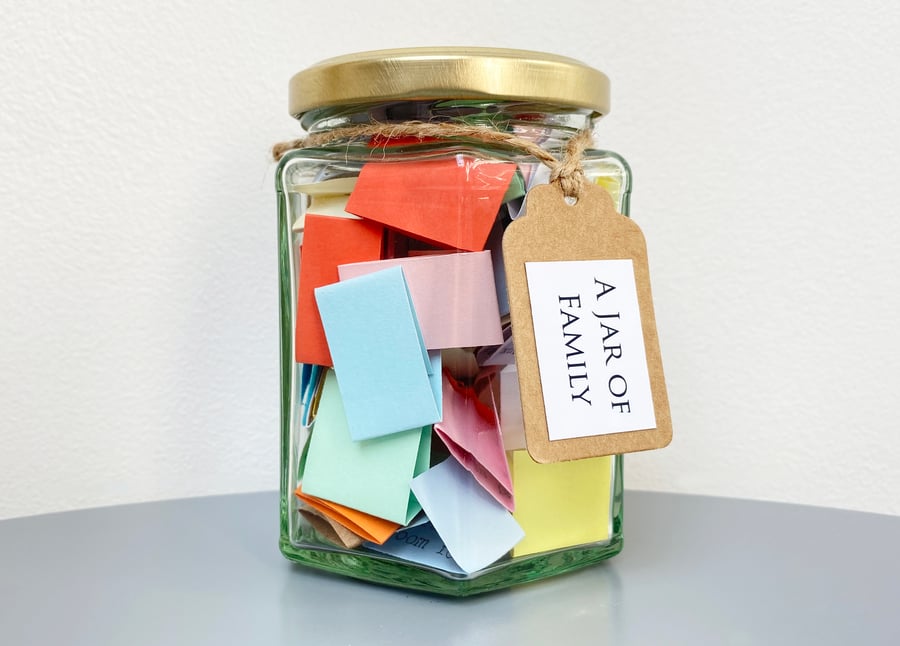 A Jar of Family Quotes - Remind family how special they are - Handmade Quote Jar