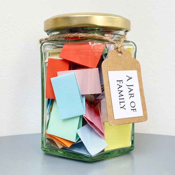 A Jar of Family Quotes - Remind family how special they are - Handmade Quote Jar