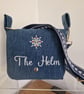 Handmade Upcycled Nautical Denim Crossbody Bag