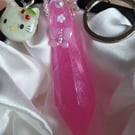 Cute Pink Decora Themed Resin Crystal Keychain 