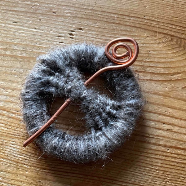 Old Blandford Style Dorset Button Shawl or Wrap Pin Handspun Shetland Yarn