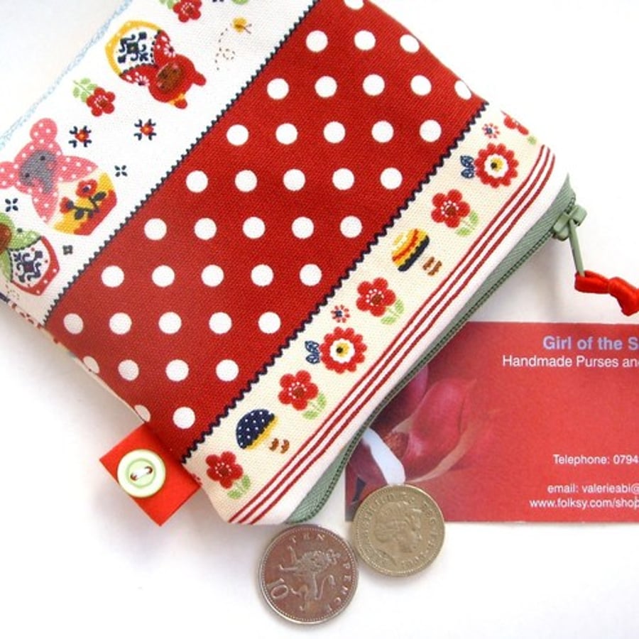 Little Russian Doll Credit Card/ Coin Purse