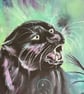 The Panther's Garden – Original Mixed-Media Painting - Image 2