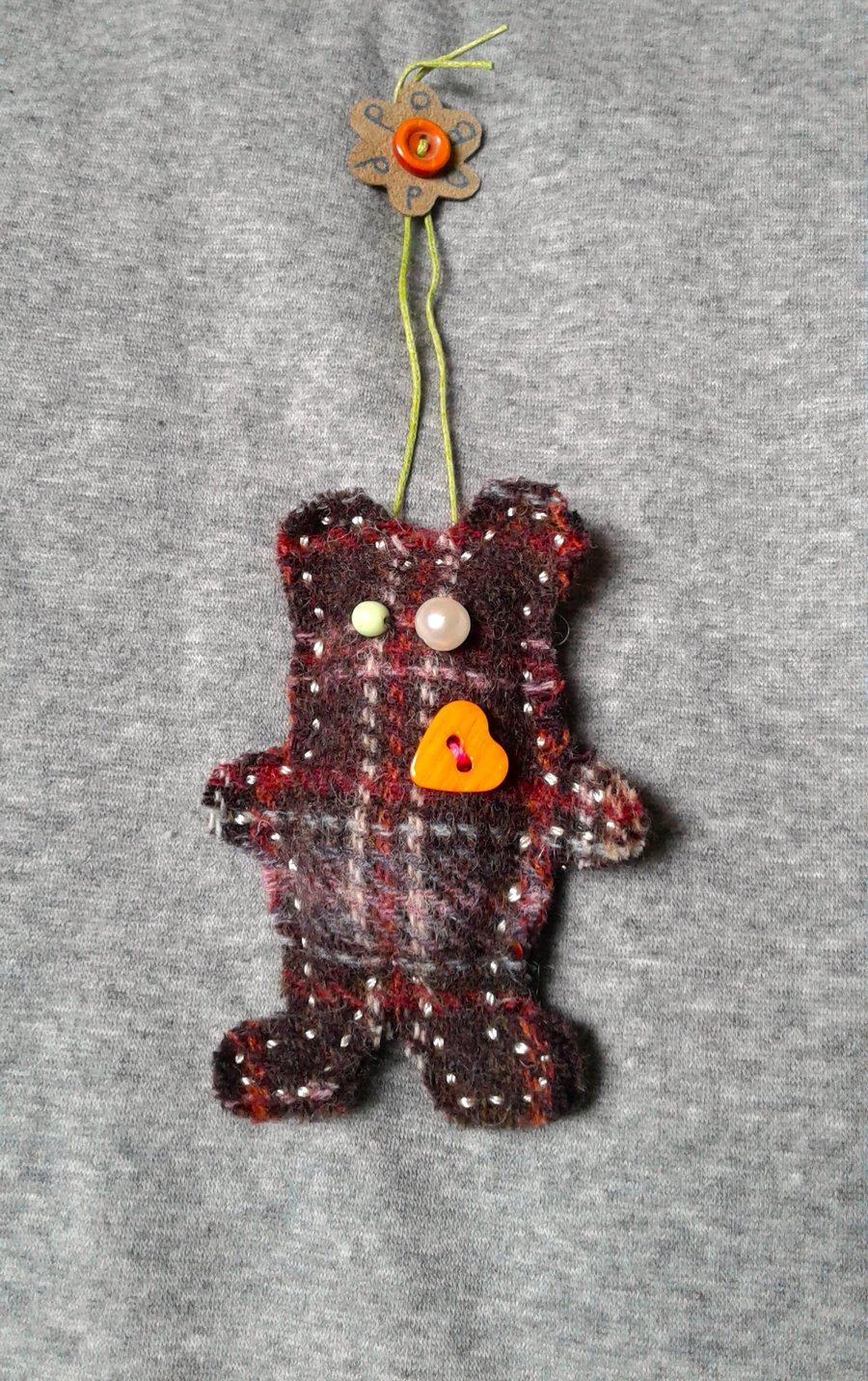 Odd Bod, a 3" bear to hang up and make you smile.
