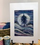 Christmas Tree Landscape Art Card. - Image 6