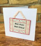 Mum birthday card & gift, Keepsake mini hanging, Best Mum & Best Friend - Image 1