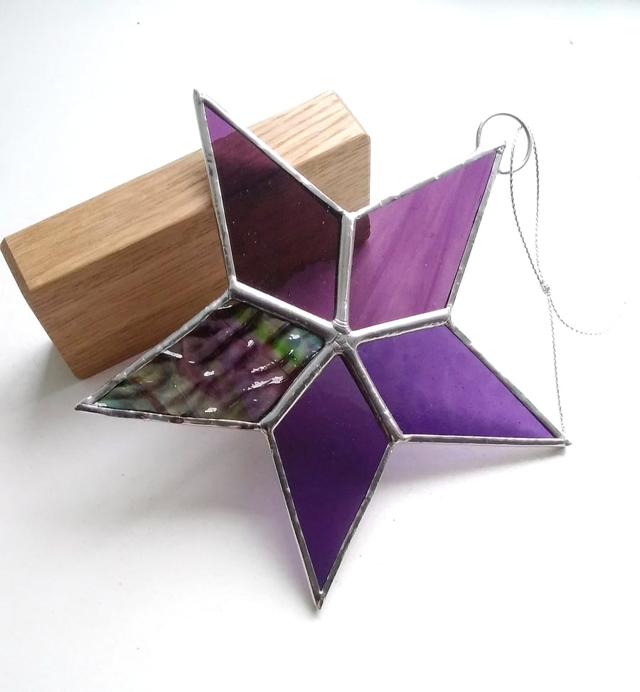 Stained Glass Star - Purple