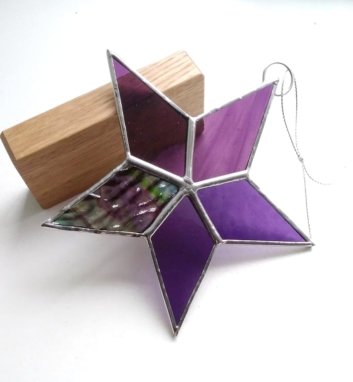 Stained Glass Star - Purple