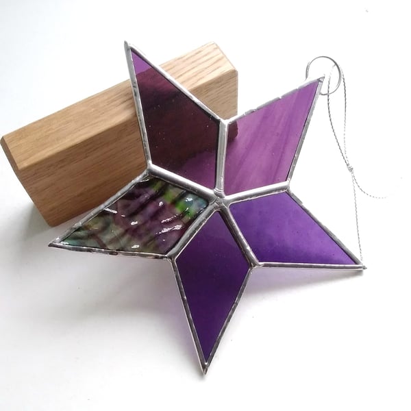 Stained Glass Star - Purple