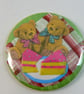 handbag mirror with pouch (Teddy bear's picnic)  - Image 1