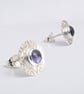 Sterling Silver Iolite Stud earrings: silver