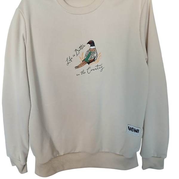 Gents Embroidered Sweatshirt, casual sweatshirt, pheasant sweatshirt