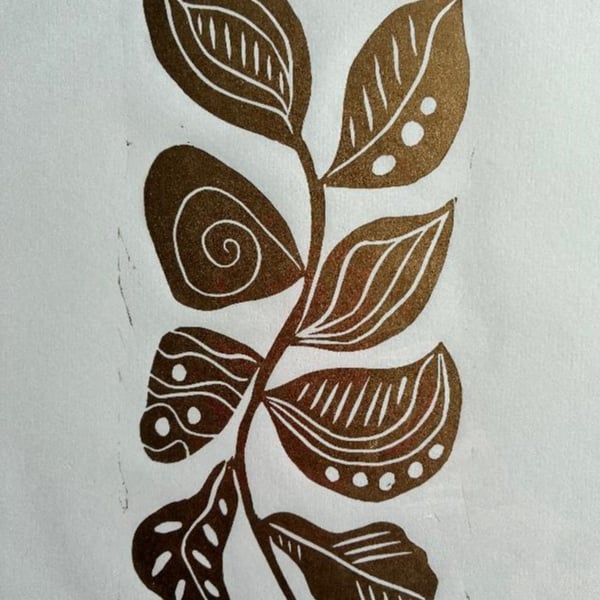 Golden Hour - Original Lino Print