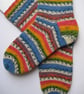 hand knit womens wool socks UK 4-6
