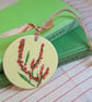 Sorrel clay imprinted and hand painted decoration - Image 1
