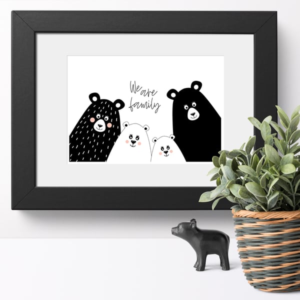 We Are Family art print, family themed wall art