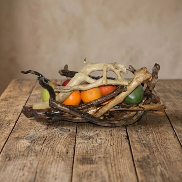 Wooden Fruit Bowl, Driftwood Bowl , Wooden Platter, Decorative Bowl  Hand Bowl