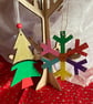 Christmas tree and snowflake tree decorations - Image 1