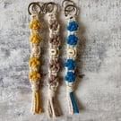 Paw Print Keyring - Handmade - Lovely Gift - Keychain - Macrame - Colour Choice