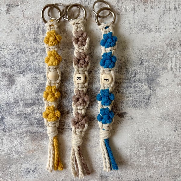 Paw Print Keyring - Handmade - Lovely Gift - Keychain - Macrame - Colour Choice