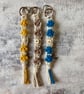 Paw Print Keyring - Handmade - Lovely Gift - Keychain - Macrame - Colour Choice