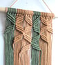 Green and Brown Small Macrame Wall Hanging - Scandinavian Style Home Decor - Image 6