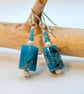 Apatite & Sterling Silver Earrings, Birthday, Anniversary, Mother's Day Gifts