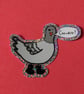 Glitter pirate pigeon sticker - die cut, vinyl - Image 1